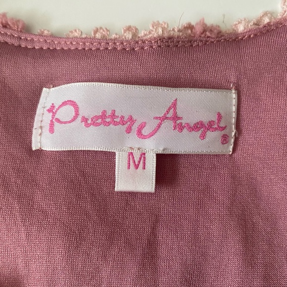 PRETTY ANGEL TOP/ DRESS TWILA LADIES VINTAGE ROMANTIC VICTORIAN Dusty roses M - Picture 5 of 12